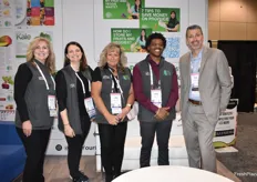Smiles in the CPMA booth. From left to right are Heather Urban, Shannon Sommerauer, Lyse McClelland, Josue Kashama, and Ron Lemaire. 